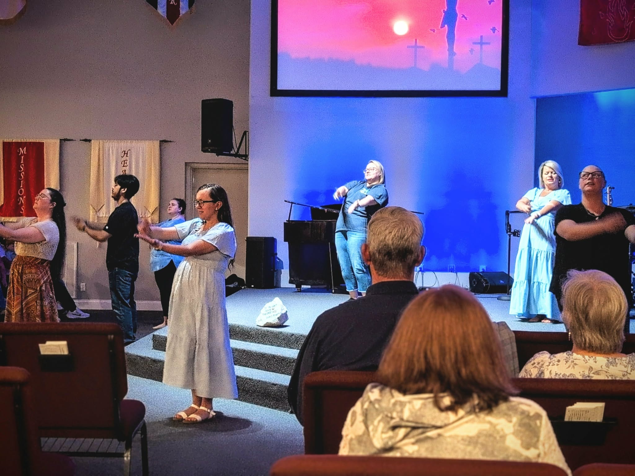 Sunday morning worship service